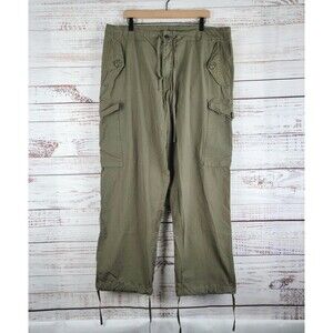 Monitaly VANCLOTH & SONS Mens Sz XL (40 x 31) Six Pocket Easy Pants Olive Army